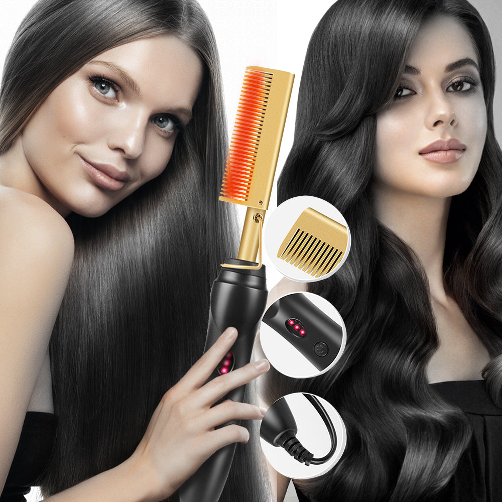 2-in-1 Hot Comb Hair Straightener