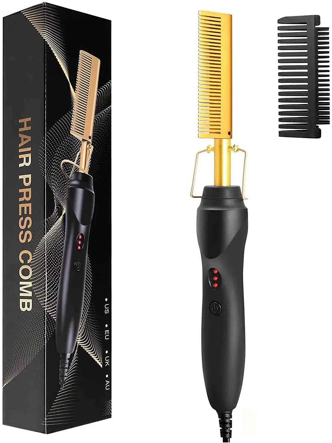 2-in-1 Hot Comb Hair Straightener