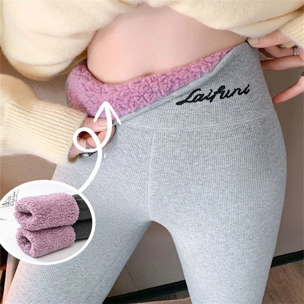 Women Thicken Lambwool Leggings